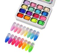 Nail Gel - 32ml 16 Colors Manicure Gel Vibrant Shades Salon Style Nil Coating Beginner Friendly DIY Nal Design Kit | Long Lasting Ail Beauty Set For Party Wedding Vacation Us