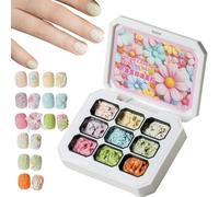 Nail Gel, 9-Colors Manicure Palette, Buildable Long Lasting Polish, Smooth Glossy Finish, Compact Travel Case Perfect for Home Salon, Bridal Extensions and Birthday French Tips