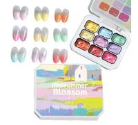 Nail Gel, Gel Polish, Gradient Hues No Wipe UV Compatible Long Wear Easy Apply Quick Dry, Nail Extension Kit for Beauty Personal Home Salon Art Creation and Decoration