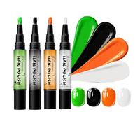 Nail Gel Pens Set, 4 Pieces Halloween DIY Manicure Supplies | Nail Gel Paint Pen for Beginners Professionals Beauty Lovers Students Women Girls Ladies Wives Mothers Brides Home Salon