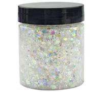 Nail Glitter, 120g Iridescent Glitter, Iridescent Nail Powder with Cotton Swabs for Chrome Powder, Metallic Texture, DIY CraftNail