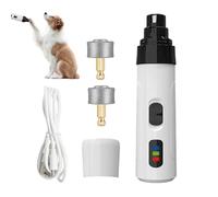 Nail Grinder For Dogs - Quiet Electric Pet Nail Trimmer with 2-Speed Motor & LED Light, Painless Rechargeable Nail File For Small, Medium & Large Dogs, Professional Grooming Tool For Home Use