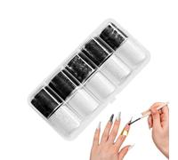 Nail Lace Stickers - 10 Rolls Black And White Self Adhesive DIY Nail Foil Transfer Stickers Lace Cutout Nails Art Decals Full Coverage Kit For Home Salon Travel