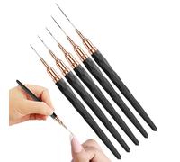 Nail Liner Brush, Fine Tip Nail Detail Brush Set, 5 piezas (7/9/11/15/25 mm), UV Gel Polish Painting Tools, Perfect for Long Lines, Thin Details, Art Design
