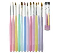 Nail Liner Brush, Nail Design Painting Brushes Set of 12, Nail Dotting Tools, Nail Painting Brush, Striping Nail Brushes Drawing Pen, Precision Brushes, Tools for Beginners