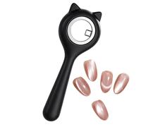Nail Magnet - Compact Circle Portable Flexible Tool | Hollow Circular Cat-Eye Magnet | For Manicure Beauty Female Beginners Artists Travel Home Indoor Outdoor Use
