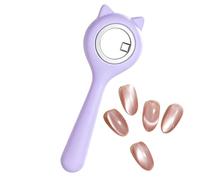 Nail Magnet - Compact Circle Portable Flexible Tool | Hollow Circular Cat-Eye Magnet | For Manicure Beauty Female Beginners Artists Travel Home Indoor Outdoor Use