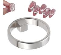 Nail Magnet - Nail Magnetic Ring Tool | 3D Magnet Nails Polishing Tool | Multifunctional Naіlart Magnets For Cāt eye Gel PøLisĥ | Square And Round Design, Professional Manicure Accessory