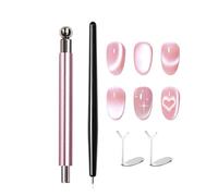 Nail Magnet Pen - Metal -Head Portable Gel Nail Magnet Tool, Round Ball Magnetic Nails Art Wand for Creating Effects and Unique Gel Designs | Compact Beauty Accessory for Home Salon