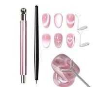 Nail Magnet Set - 4-Piece Dual-Head Wand | Heart Bracket To