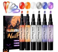 Nail Markers Dotting Painting Liner Manicure Tool Painting Nails Art Marker | Halloween Water- Nail Pen Set - Solid Color No- Kit - DIY Nail Salon
