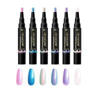 Nail Markers for Adults - 6 Pieces Pearlescent Fingernail Coating