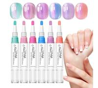 Nail Markers Kit - Six Colour Set, No Lamp Required, High Shine Finish | Portable Decorative Detail Marker, for Home Decorating Usage