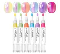 Nail Markers Kit - Six Colour Set, No Lamp Required, High Shine Finish | Portable Decorative Detail Marker, for Home Decorating Usage