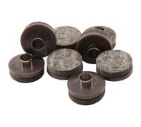 nail-on, 1 "resistente almohadillas de fieltro para muebles de madera y superficies duras (8 piezas) - marrón, redondo, marrón, 4718795N