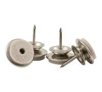 Nail On - Deslizadores giratorios de 1"" con fieltro para patas de muebles de madera rectas o en ngulo (4 piezas) de lat n redondo