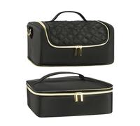 Nail Organizer, Polish Holder, 11.81x9.84x8.66 Inches, Storage Bag, Portable Box, Travel Case, Zipper Closure, for Manicure Tool, Polyester Fabric, Nail Lamp Fit, Compact Size