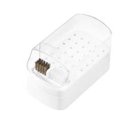 Nail Organizers And Storage - 4,33 x 2,36 x 2,52 pulgadas, Nail Drill Bit Holder Anti Splash Design | Non Slip Nails Bit Case With Cleaning Brush For Home Salon, Professional Manicura, Nails Care