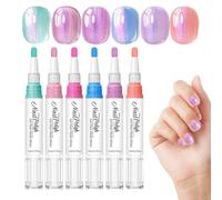 Nail Paint Pens - 6 Color High Shine Quick Dry Long Lasting Pen