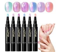Nail Paint Pens | 6-Color Water Gel Pencil | Quick Dry Nail Design