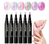 Nail Paint Pens 6 - portable durable high performance modern Color, elegant, compact, Water Base Gel, Pencil Quick Dry Design Tools | Multipurpose Outdoor Indoor Utility premium