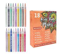 Nail Paint Pens For Kids - 18 Colors Quick-Drying Painting Pen Vibrant Design, Nails Drawing Crafts Tools, Easy Control Pen, Nails Marker | Beauty Accessory For Salon Home
