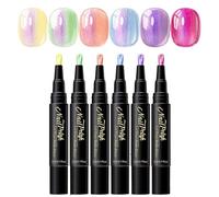 Nail Paint Pens, Gel Color Set, Quick Dry, Water Art, Beginners Women Home Party Travel Wedding Daily Dating Practice Nail Design Manicure Tool Kit Diy Creative Styling Cosmetic 12.2cm