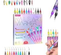 Nail Painting Kit, 12 Colors Nail Art Pens Set, 2026 New 3D Polish DIY Nails Art Marker Drawing Painting Liner Pen, Quick Drying Polish Outline Pen (1PCS)