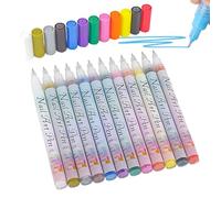 Nail Painting Pens, 12-Color Acrylic Drawing Set, Waterproof and Smudge-Proof, 0.5mm Precision Tip, for Toes, Thin Detail, Graffiti, Designs, 5.31x4.72x0.51 inches