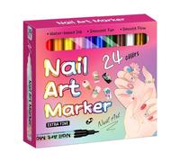Nail Painting Pens Long-Lasting 24-Color Results In Nail Craft D Waterproof