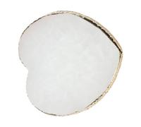 Nail Pallet for Art - Small Heart Shape Color Mixing Plate, Multifunctional Nails Holder | Portable Golden Edge Cosmetic Tool Nail's Artists Salon Home Diy Lightweight Durable Professional Craft