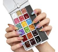 Nail Patting Gel - 2.4ml X 24 Colors | High Pigment Gradient Gel Nail Set | DIY Nails Art Palette For French Aura Nails Women Girls Salon Home Studio Wedding Holiday Use