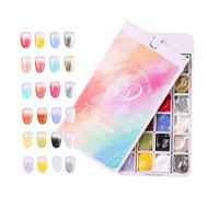 Nail Patting Gel - 3mlx24 Colors Matte Paste Paint Palette | French Manicure Beginner Friendly Portable Washable Reusable | Home Salon Spa Studio Travel Parties Professional Quickdrying