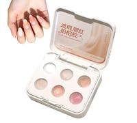 Nail Patting Gel Palette - 6 Color Sponge Set, Fingernail Painting Gel Kit,Blendable Beauty Makeup Gels | Portable Nails Color Palette,for Home Salon Creative Design Manicure Decoration Tool