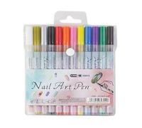 Nail Pens - 12 Color Quick-Drying Gel Nail Markers, 0.3mm Fine Tip