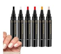 Nail Pens - 6-piece Kids Nail Paint Pens | Quick Dry Long Lasting Beauty Tool, For Women Teens Mothers Practice Salon Home Party Holiday Summer Spring Halloween