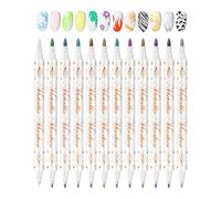 Nail Pens - Twelve Shade End Applicators, Fast Dry Decorative Markers, Precision Accessories | Personal Makeovers, Cosmetic Projects, Fashion Expression, Amateur Techniques,