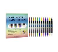 Nail Polish Markers - 12 Color Nails Art Pens for Creative Styling | Fast Dry Ink Formula with Fine Tip Control, Nail Design Drawing Tools for Women Girls Kids Adults Home Salon Craft Use