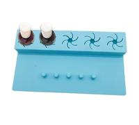 Nail Polish Organizer, Silicone Bottle Stand Hand Rest, 10.83x6.1 Inches, Fingernail Painting Station, Finger Separator Tool for Children, Women Manicures, Pink, Black and Blue