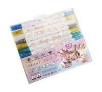 Nail Polish Pens, Double Headed Set, 5,91 x 0,55 pulgadas Quick-Dry Vibrant Colors, Fine Brush Tips for Women, Salón, Weddings, fiestas, Adolescentes, Daily Use, Spring, Summer, Home