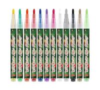 Nail Polish Pens - Fine Tip Waterproof Liner | Gel Marker Set with Christmas Theme, Quick Dry Painting Kit, Diy Finger Tool for Girls, Adults, Women, Beginners, Salon