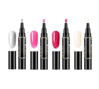 Nail Polish Pens, Polishey Nail Polish Pens, Pens Set,3 In 1 Nail Polish Pen, 4 Color Nail Polish Gel Pen, Nail Varnish Pens,Nail Pens Gel Polish, Pens for Gel Polish for Nail Design