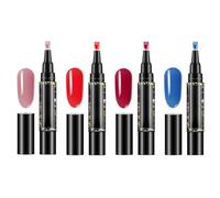Nail Polish Pens, Polishey Nail Polish Pens, Pens Set,3 In 1 Nail Polish Pen, 4 Color Nail Polish Gel Pen, Nail Varnish Pens,Nail Pens Gel Polish, Pens for Gel Polish for Nail Design