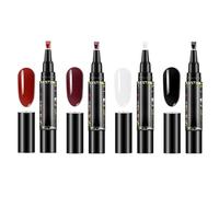 Nail Polish Pens, Polishey Nail Polish Pens, Pens Set,3 In 1 Nail Polish Pen, 4 Color Nail Polish Gel Pen, Nail Varnish Pens,Nail Pens Gel Polish, Pens for Gel Polish for Nail Design