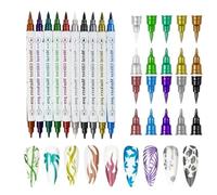 Nail Polish Pens Quick Dry, 10 Dual-Ended Manicure Tools for Rock Painting, Beginners, Professionals, Beauty Lovers, Home, Salon, Parties, Special Events