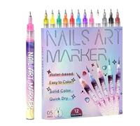 Nail Polish Pens - Quick Dry Nail Polish Pens | Nails Pen For Girls, 12 Pieces Long Lasting Quick Dry Beauty Supplies, Nails Paint Pen For Girls Women Teens Mothers Practice Salon Home Party