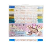 Nail Polish Pens, Quick Dry Set, Double Head Design, 12 Color Variety, Nail Tools for Women, Teens, Salon, Wedding, Holiday, Girls Parties, Daily Wear, Spring, Summer, Home Use, 5.91x0.55 inches