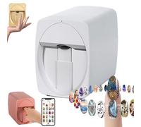 Nail Printer Machine, Nail Printer Art Machine, Portable 3D Digital for Art, 1000+ Designs, Control Through Mobile App for Home Usage Salon (White)