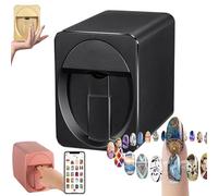Nail Printer Machine, Nail Printer Art Machine, Portable 3D Digital for Art, 1000+ Designs, Control Through Mobile App for Home Usage Salon (Black)