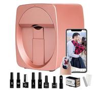 Nail Printer Nail Art Machine, Portable 3D Nails Painting Machine, DIY Nails Printer Control Through Mobile App, 10s Fast Printing, for Beauty & Personal Care (Rose Gold)